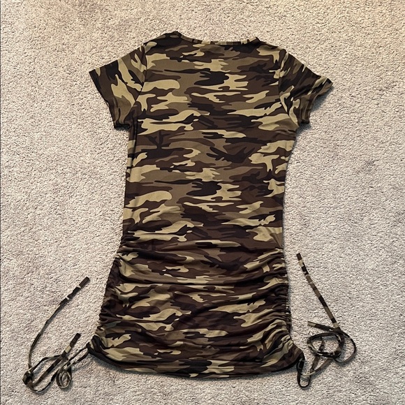Camouflage Ruched Junior’s Dress - Picture 5 of 5